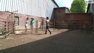 German Slave Girls - Pissing in Ass