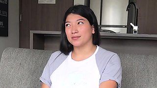 Plumper Asian Latina is titty-fucked