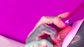 Solo Tattoo Girl Anal Masturbation - Self Assfuck