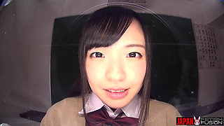 Classroom Idol POV: Yukari Miyazawa’s Sloppy French Kiss Floods Your Face with Thick Spit as She Grinds on the Desk.