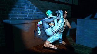 Wraith931 Fucks Sexbot Rough Anal In Kitchen 3D Hentai