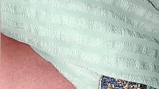 The stepbrother is massaging his stepsister with a little oil and inserting the land into the sister's anal entrance th