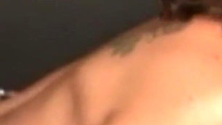 Gucurly Haired Brunette Washes Sins Away with Gloryhole Cum