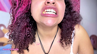 Asmr Close-up Mouth Eating Gummy Worms and Talking About Swallowing You