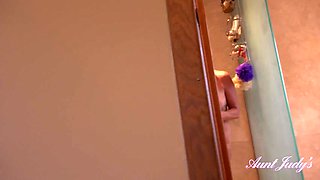 Spying on Auntie Louise in the Shower