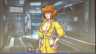 Starlet Channel 34's animated sex game with April O'Neil gets wild with handjobs and creampies