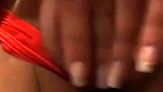 Skinny Euro Brunette Michaela Playing Big Black Dildo Inside Her Pussy