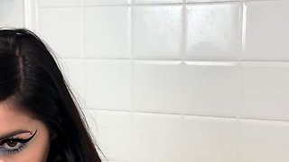 Stacked brunette goes solo toys and masturbation