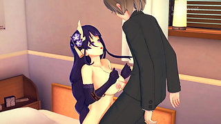 Busty Raiden Cowgirl Ride with Creampie Climax Uncensored 3D