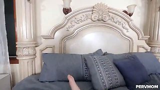 Cougar step-mom woken up to get fucked by sonny