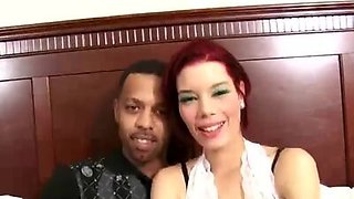 Cock Sucking A Black Cock With Redhead Lola