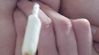 Putting a tampon in my ass