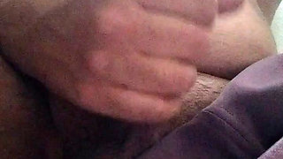 Wearing my huge bra and jerking my dick inside