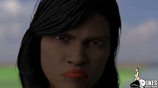Rich White Boy Fucks His Ebony Maid and Teacher - Big Booty MILF Takes Cum in Mouth