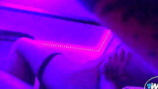 Intense fucky-fucky with a slim, gorgeous girl under UV