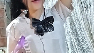 Beautiful Natural Girl with Big Tits Takes It All