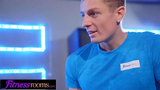 Fitness apartments Lexi Dona sweaty ffm sport three way and Big Dick Pov Blowjob