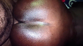 Doggy Stroking This Ebony Ass