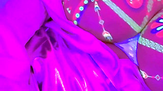 Neon Glow Massive Tits Masked Hottie Goes Wild Solo Masturbating with Anime Moans - Lilykoti