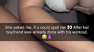 Snapchat story: An 18-year-old girl in a relationship went to the gym to work out, and it ended with a blowjob.