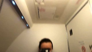 Naughty Blonde Solo in Plane Bathroom