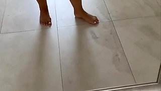 Mature Mom with Big Tits and Sexy Legs Teases and Shows off Her Wet Pussy