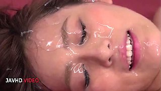 Aoi Mizuno Hot Japanese Bukkake Scene - Uncut JAV Hardcore Group Sex