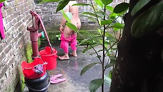 Desi Aunty Takes Bath After I Fuck Her Tight Pussy Doggy Style - SAFI TV