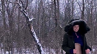 Busty Czech amateur fucks outdoor in public
