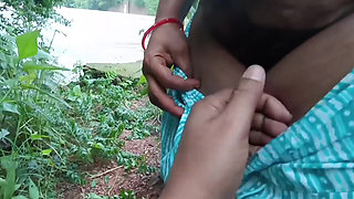 Desi aunty romance with stepson in jungle bigboobs showing puffy nipples