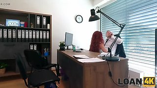 Hot Redhead Sirena Milano Gives Perfect Blowjob in Office - HD Fuck