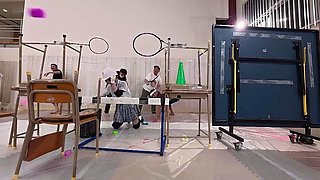 Flexible Asian fucked in hardcore threesome