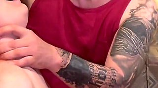Dildo deepthroat and cum in mouth