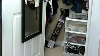 Amateur Katarina stripping panties and masturbating