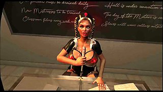 Citor3 3D VR Game Blonde Nurse in Latex Sucks Cum Through Urethra Probe