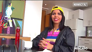 Curvy Latina Lucero Perez Oiled Up And Seduced Into Hot Amateur Fuck - CARNE DEL MERCADO