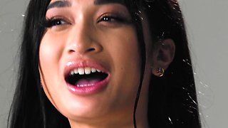 Small knockers Asian cougar arousing masturbation