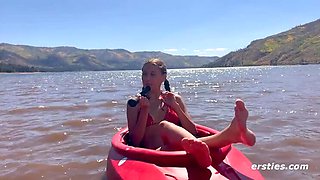 Cute Brunette Daphne Brooks Squirts Hard in Outdoor Solo Masturbation - HD Porn