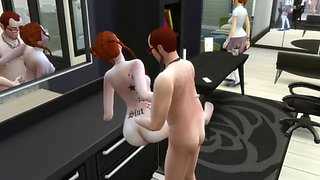 Redhead teen gets punished