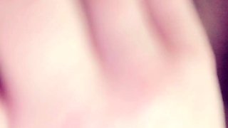 Amateur brunette double toying on webcam