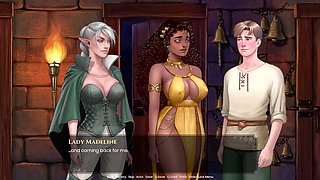 Anime adventure with big boobs and joystick action