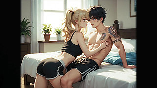 Step sister seduces Step brother invited her lesbian friend while parents aren't home part - 3