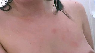 Amateur short haired teen brunette with
