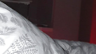 Step mom helps step son dick with low erection jerk off with a handjob
