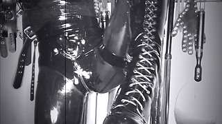Femdom fetish mistresses fuck bdsm loser with strapon