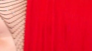 Girl in red. beautiful fuck little slut