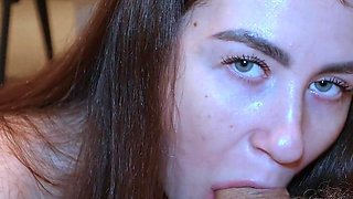 Teen with Braces Hardest Sloppy Deep Throat Ass Lick Facial and Face Piss