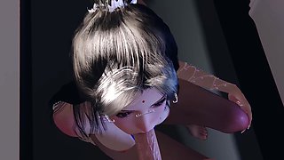3D Big Boobs Slut Serve Her Big Dick Boss