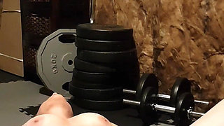 Striptease in My Home Gym, Starting in My Skin Tight Gym Clothes, Teasing You with My Sexy Body