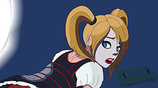 Catwoman and Harley Quinn Assworship